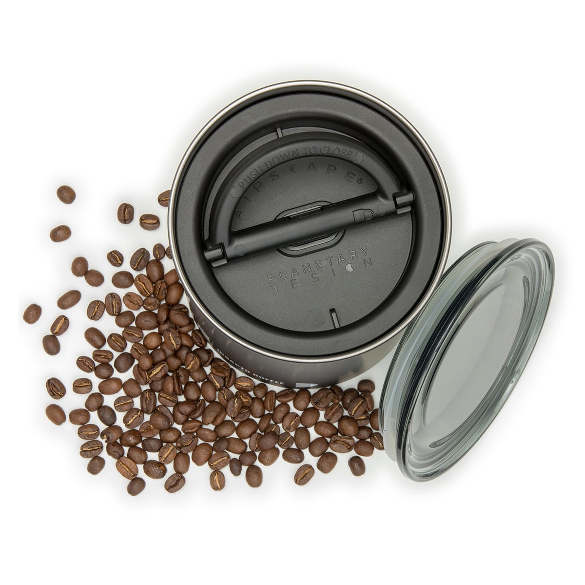 Recipiente de almacenamiento de café en grano color negro 500 gramos